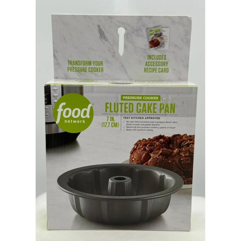 Food Network Pressure Cooker Fluted Cake Pan - 7 IN - NEW In Box
